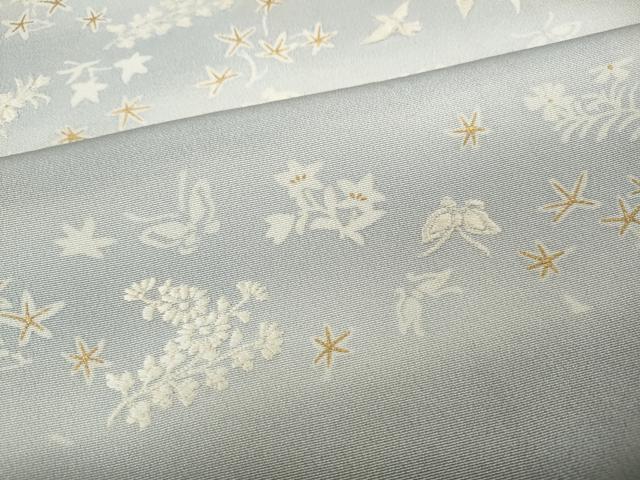 平和屋着物●訪問着 刺繍 横段花鳥蝶文 暈し染め 金彩 正絹 逸品 CAAY5001ut