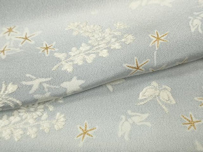 平和屋着物●訪問着 刺繍 横段花鳥蝶文 暈し染め 金彩 正絹 逸品 CAAY5001ut