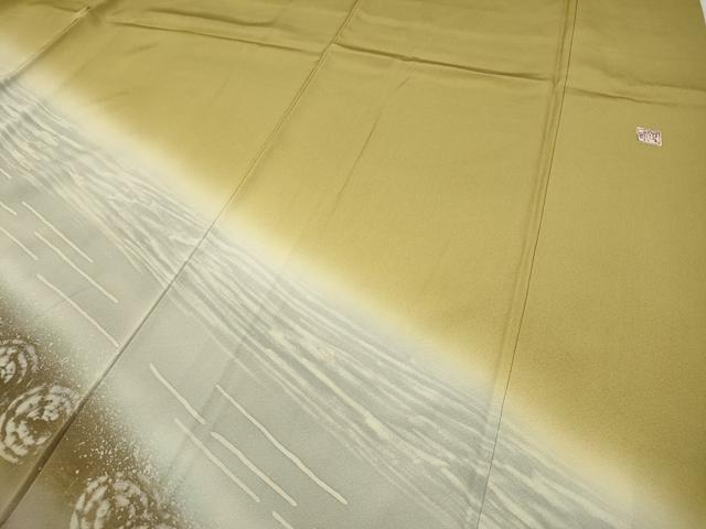 平和屋着物●訪問着 作家物 流水吉祥文 暈し染め 鈴乃屋扱い 正絹 逸品 未使用 CAAY5002ut