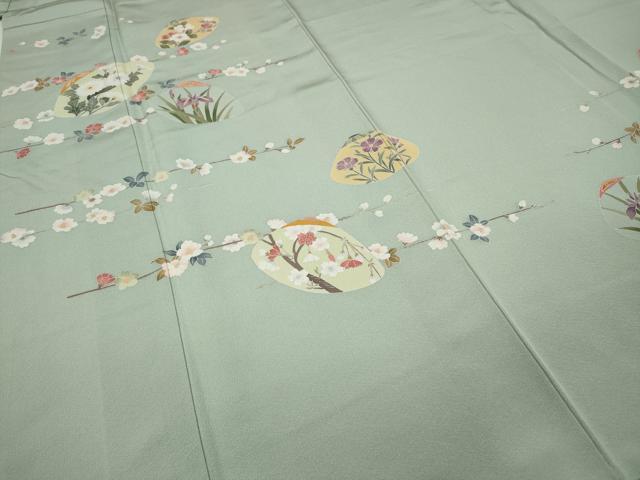 平和屋着物●訪問着 友禅 作家物 貝合せ花文 正絹 逸品 CAAY5003ut