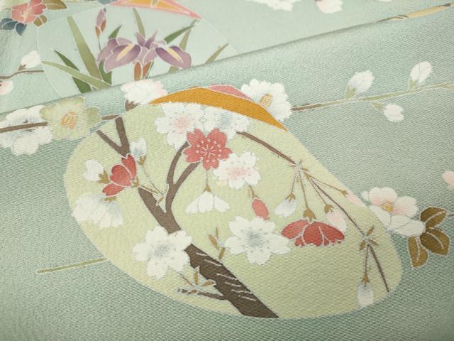 平和屋着物●訪問着 友禅 作家物 貝合せ花文 正絹 逸品 CAAY5003ut