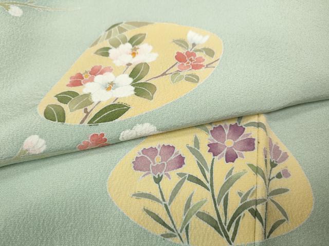 平和屋着物●訪問着 友禅 作家物 貝合せ花文 正絹 逸品 CAAY5003ut