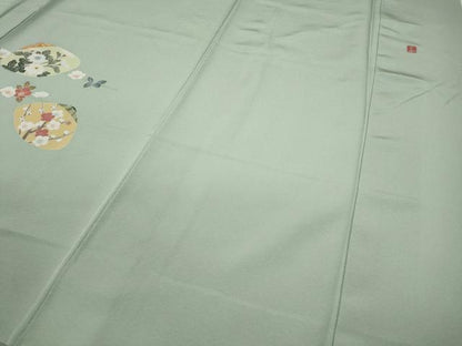 平和屋着物●訪問着 友禅 作家物 貝合せ花文 正絹 逸品 CAAY5003ut