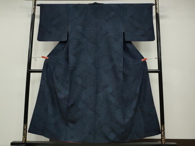 平和屋着物●結城紬　100亀甲　亀甲吉祥花文　正絹　逸品　CAAY5023ut