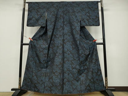 平和屋着物●本場大島紬　松文　正絹　逸品　CAAY5037ut