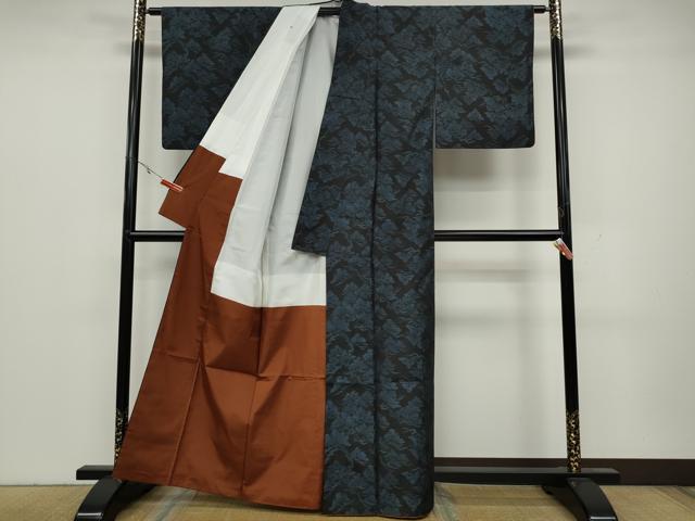 平和屋着物●本場大島紬　松文　正絹　逸品　CAAY5037ut