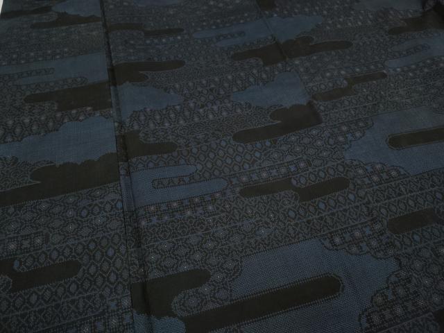 平和屋着物●本場大島紬　7マルキ　雲重ね吉祥文　三越扱い　正絹　逸品　CAAY5042ut