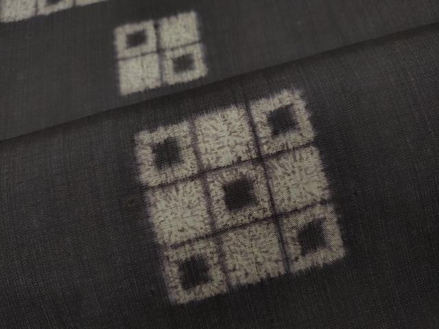 平和屋着物●上質な紬　格子柄　正絹　逸品　CAAY5045ut