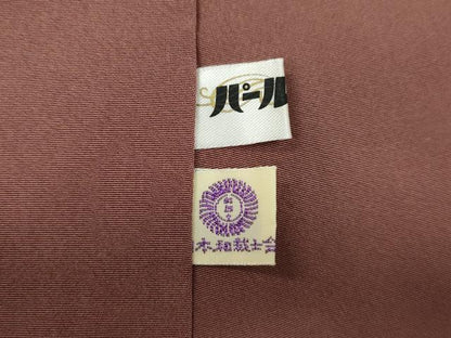 平和屋着物●上質な紬　格子柄　正絹　逸品　CAAY5045ut