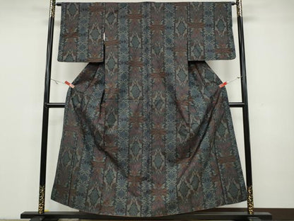 平和屋着物●本場大島紬　7マルキ　吉祥花間道　正絹　逸品　CAAY5091ut