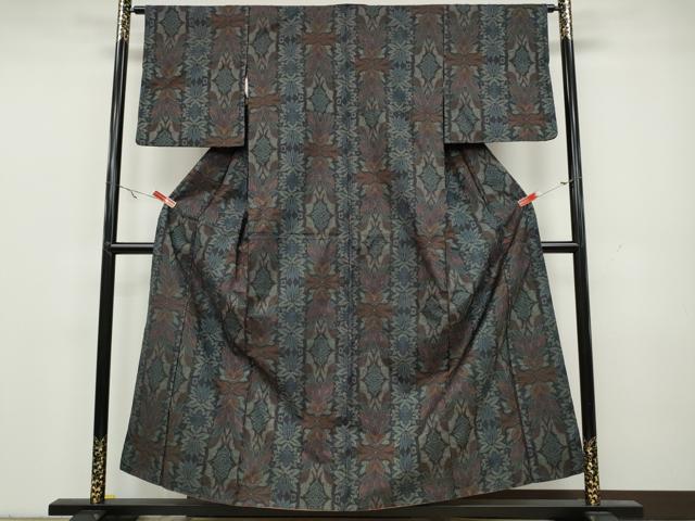 平和屋着物●本場大島紬　7マルキ　吉祥花間道　正絹　逸品　CAAY5091ut