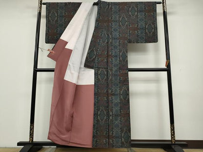 平和屋着物●本場大島紬　7マルキ　吉祥花間道　正絹　逸品　CAAY5091ut