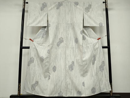 平和屋着物●上質な紬　亀甲花文　正絹　逸品　CAAY5095ut