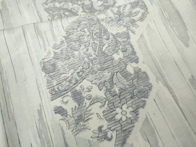 平和屋着物●上質な紬　亀甲花文　正絹　逸品　CAAY5095ut
