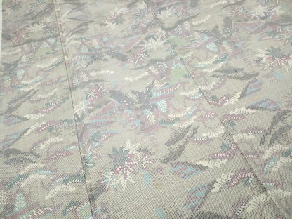 平和屋着物●本場大島紬 白大島 7マルキ 吉祥枝葉文 正絹 逸品 CAAY5105ut