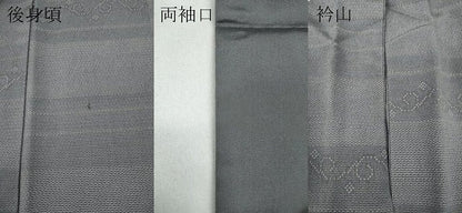 平和屋着物●本塩沢　110亀甲　横段吉祥文　正絹　逸品　CAAY5114ut