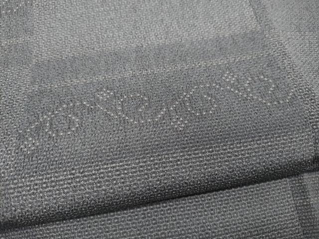 平和屋着物●本塩沢　110亀甲　横段吉祥文　正絹　逸品　CAAY5114ut