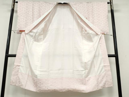 平和屋着物●長襦袢　袷　絞り　菱地紋　正絹　逸品　CAAY5116ut