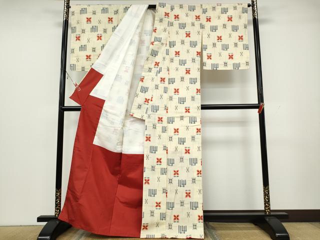 平和屋着物●上質な紬 源氏香花文 正絹 逸品 未使用 CAAY5122ut