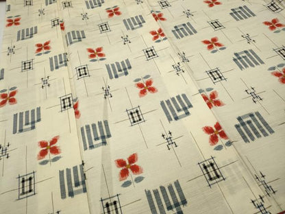 平和屋着物●上質な紬 源氏香花文 正絹 逸品 未使用 CAAY5122ut