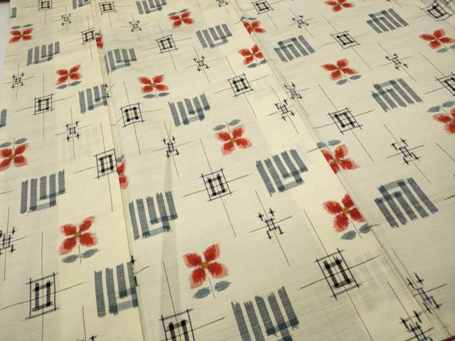 平和屋着物●上質な紬 源氏香花文 正絹 逸品 未使用 CAAY5122ut