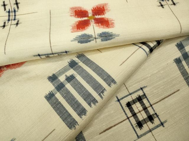 平和屋着物●上質な紬 源氏香花文 正絹 逸品 未使用 CAAY5122ut