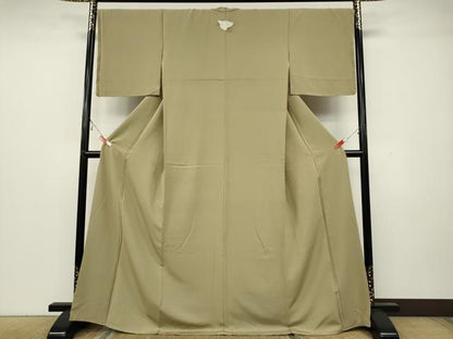 平和屋着物●上質な色無地　木蘭色　正絹　逸品　CAAY5126ut