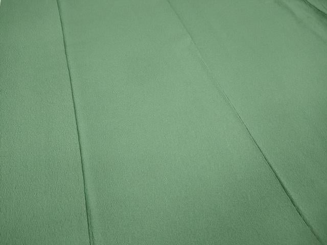 平和屋着物●上質な色無地　霞地紋　青磁色　正絹　逸品　CAAY5127ut