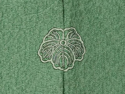 平和屋着物●上質な色無地　霞地紋　青磁色　正絹　逸品　CAAY5127ut