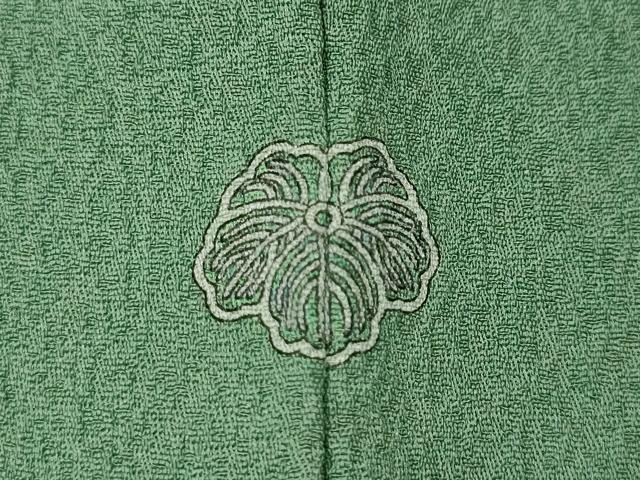 平和屋着物●上質な色無地　霞地紋　青磁色　正絹　逸品　CAAY5127ut