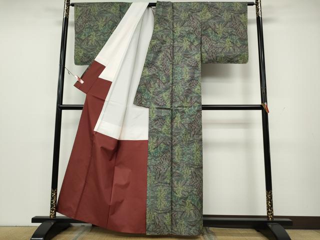 平和屋着物●本場大島紬　7マルキ　遠山樹林文　正絹　逸品　CAAY5138ut