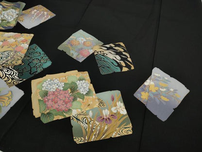 平和屋着物●豪華黒留袖　破れ色紙鶴草花文　金銀彩　正絹　逸品　CAAY5151ut