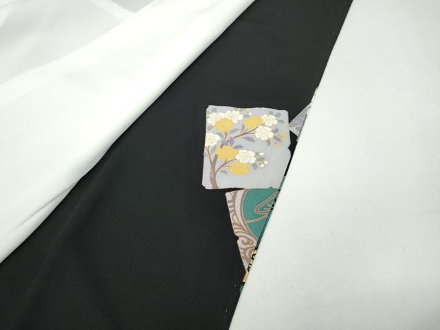 平和屋着物●豪華黒留袖　破れ色紙鶴草花文　金銀彩　正絹　逸品　CAAY5151ut