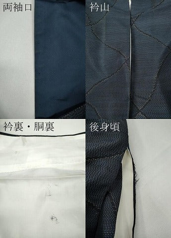 平和屋着物●本場大島紬 菱花文 正絹 逸品 CAAY5152ut