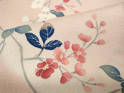 平和屋着物●訪問着 友禅 枝花文 暈し染め 正絹 逸品 CAAY5154ut