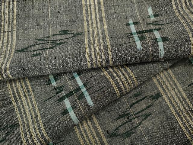 平和屋着物●上質な紬　絣文様　正絹　逸品　CAAY5162ut