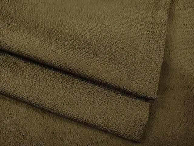 平和屋着物●本塩沢 油色 正絹 逸品 CAAY5163ut