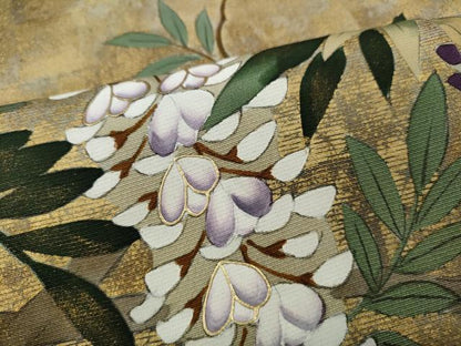 平和屋着物●豪華黒留袖 作家物 藤 金彩 正絹 逸品 CAAY5178ut