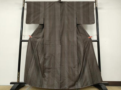 平和屋着物●本場大島紬　9マルキ　麻の葉間道　正絹　逸品　CAAY5183ut