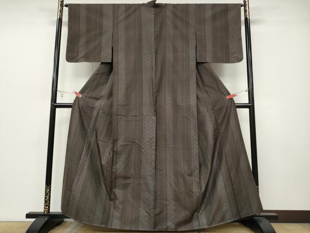 平和屋着物●本場大島紬　9マルキ　麻の葉間道　正絹　逸品　CAAY5183ut