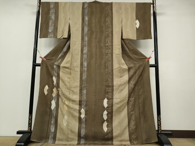 平和屋着物●訪問着　刺繍　地紙枝椿文　金彩　正絹　逸品　CAAY5186ut