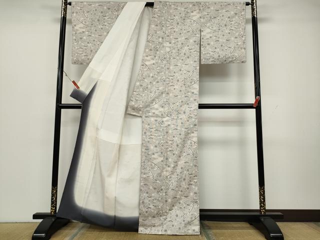 平和屋着物●本場大島紬 白大島 9マルキ 渡橋松文 正絹 逸品 CAAY5187ut