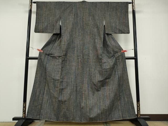 平和屋着物●上質な紬　縞　正絹　逸品　CAAY5189ut