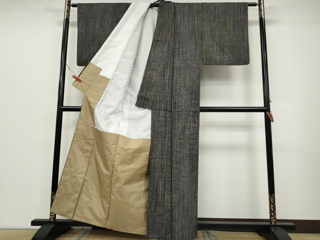 平和屋着物●上質な紬　縞　正絹　逸品　CAAY5189ut