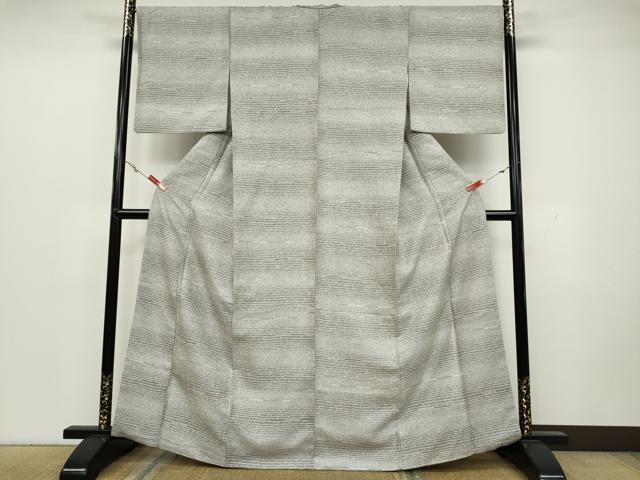 平和屋着物●上質な小紋　横段文　正絹　逸品　CAAY5190ut