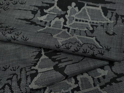 平和屋着物●本場大島紬　9マルキ　風景草木文　正絹　逸品　未使用　CAAY5192ut