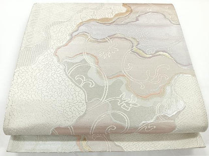 平和屋着物◎六通柄袋帯　瑞晶錦　金銀糸　正絹　逸品　CAAY5313nb