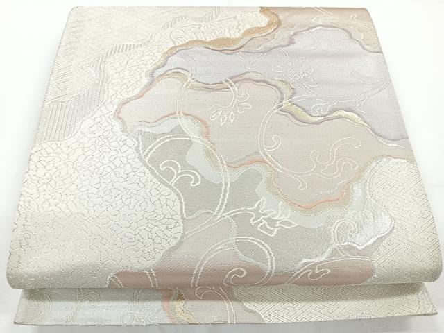平和屋着物◎六通柄袋帯　瑞晶錦　金銀糸　正絹　逸品　CAAY5313nb