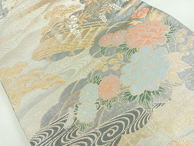 平和屋着物◎六通柄袋帯　古典絵巻　金銀糸　正絹　逸品　CAAY5400nb