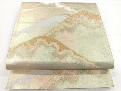 平和屋着物◎六通柄袋帯　重山　金銀糸　引箔　正絹　逸品　CAAY5467nb